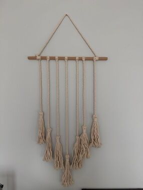 Handcrafted Neutral Cotton Macrame Wall Hanging